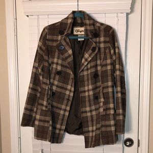 Jou Jou Plaid Coat-vintage vibe Browns